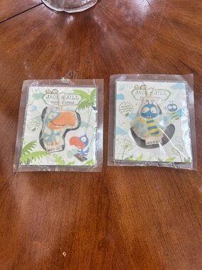 Jack N Jill Tooth Keepers Plush Tooth Fairy Pouches - Orange & Blue